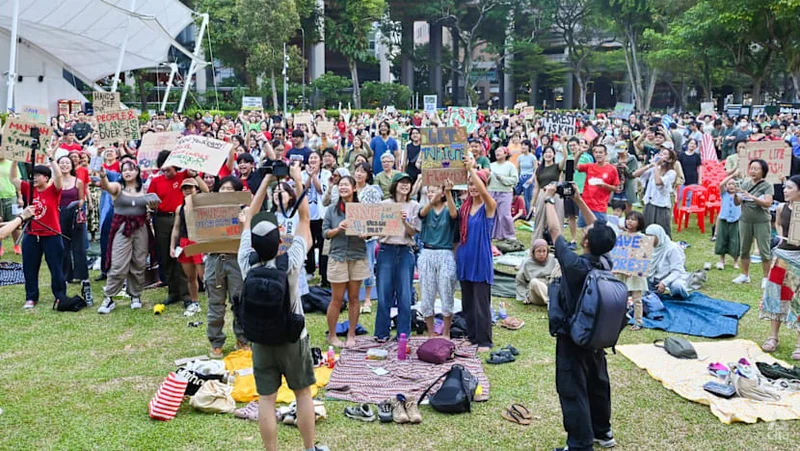 More than 1,000 rally at Hong Lim Park over Maju Forest, Gillman Barracks plans