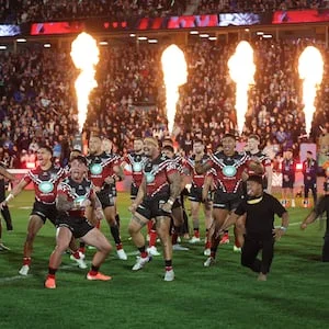 Warriors perform historic Ngā Tamatoa haka before Panthers clash