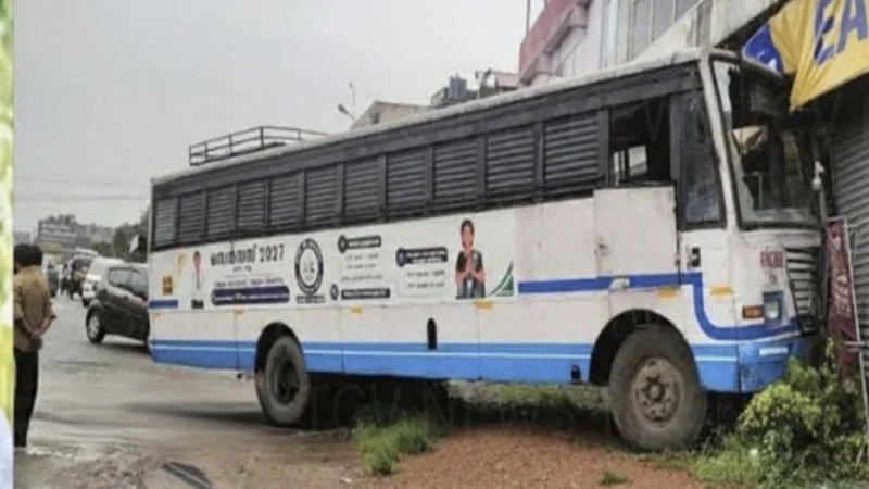 Woman killed after KSRTC bus veers off road as driver suffers suspected medical emergency in Kerala’s Thrissur