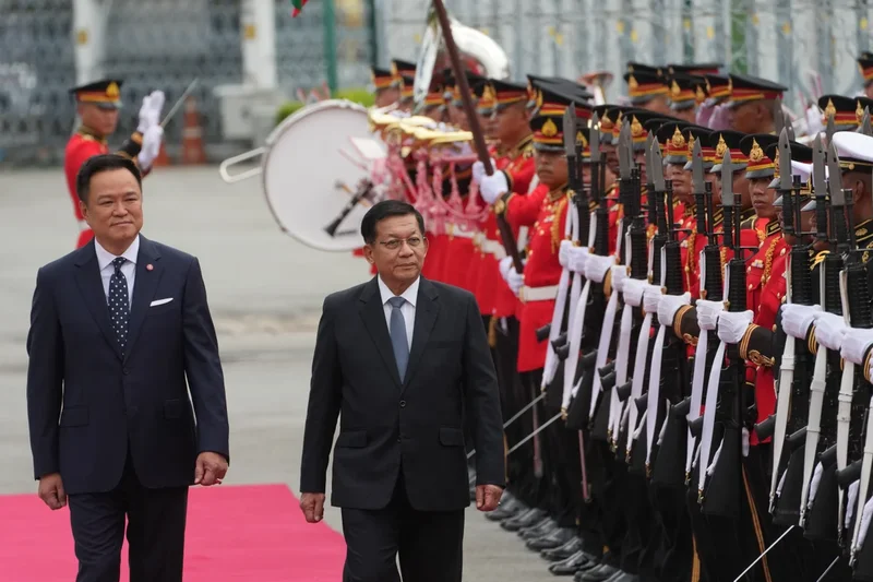 Leader of Myanmar's military-backed government arrives in Thailand seeking political legitimacy