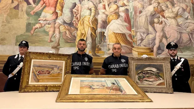 Stolen artworks by Cézanne, Matisse and Renoir recovered by Italian police