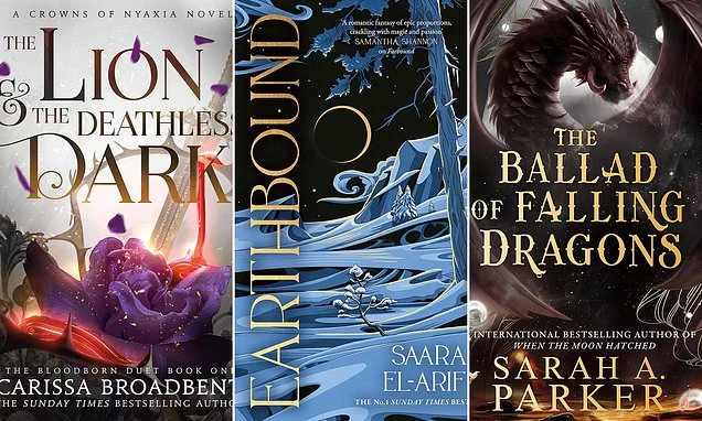 'Grittily gorgeous and sizzlingly sexy' best in Romantasy out now: The Ballad of Falling Dragons by Sarah A. Parker, The Lion and the Deathless Dark by Carissa Broadbent, Earthbound by Saara El-Arifi